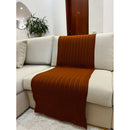 Peseira Manta Trancinha Sala Cama Solteiro Sofá Tricot 160x60cm