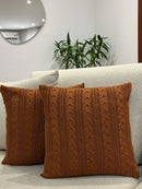 Capa De Almofada Tricot 45x45 Decorativa Sofa Trico Madrid