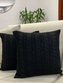 Capa De Almofada Tricot 45x45 Decorativa Sofa Trico Madrid