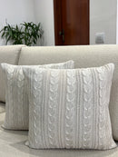 Capa De Almofada Tricot 45x45 Decorativa Sofa Trico Madrid