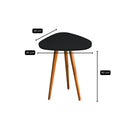 Mesinha Lateral Redonda Sala Pe Palito Retro Decorativa Tampo Orgânico