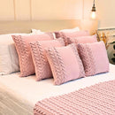 Capa de Almofada Tricot Decorativa Sofá Cama Aconchego Home Decor 45x45cm