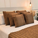 Capa de Almofada Tricot Decorativa Sofá Cama Aconchego Home Decor 45x45cm