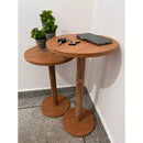 Mesa Redonda Linda 45 Cm / 55 Cm Monopé Retrô Canto De Sala Porta Quadros e Objetos