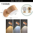 Lâmpada De Cabeceira Recarregável Magnetica 360 Para Parede Do Quarto Corredor E Varanda USB LED