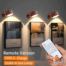 Lâmpada De Parede Sem fio Com Imã Luz de Leitura LED Moderna Luminaria de Dimmer Alimentada por USB