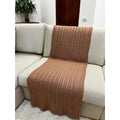 Peseira Manta Trancinha Sala Cama Solteiro Sofá Tricot 160x60cm