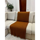 Peseira Manta Trancinha Sala Cama Solteiro Sofá Tricot 160x60cm