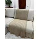 Peseira Manta Trancinha Sala Cama Solteiro Sofá Tricot 160x60cm