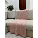 Peseira Manta Trancinha Sala Cama Solteiro Sofá Tricot 160x60cm