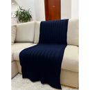Peseira Manta Trancinha Sala Cama Solteiro Sofá Tricot 160x60cm