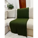 Peseira Manta Trancinha Sala Cama Solteiro Sofá Tricot 160x60cm