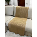 Peseira Manta Trancinha Sala Cama Solteiro Sofá Tricot 160x60cm