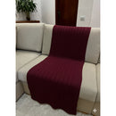 Peseira Manta Trancinha Sala Cama Solteiro Sofá Tricot 160x60cm