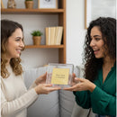 Quadro Decorativo em Caixa de Acrílico - Frase Personalizada - 12x12x3,5 Cm