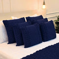 Capa de Almofada Tricot Decorativa Sofá Cama Aconchego Home Decor 45x45cm