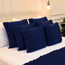 Capa de Almofada Tricot Decorativa Sofá Cama Aconchego Home Decor 45x45cm