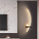 Arandela Luminária Parede Minimalista Onda Luxo Led Para Painel de TV e Cabeceira Preto 110v/220v