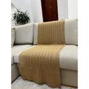 Peseira Manta Trancinha Sala Cama Solteiro Sofá Tricot 160x60cm