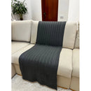 Peseira Manta Trancinha Sala Cama Solteiro Sofá Tricot 160x60cm